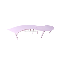 Ensemble de table pour enfants en forme de S rose moderne et portable, table ronde pour location événementielle