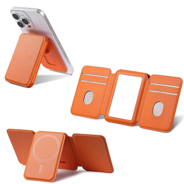 Applicable to 17pro Three-fold Stand Card Holder magsafe Build-in Upgrade N52 23 Magnetic Mobile Phone Wallet