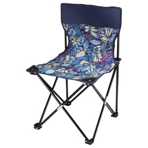 Outdoor Folding Chair Aluminum Oxford Cloth Tropical Design Garden Camping Fishing Seat Portable Lightweight Square Shape - Product Image 2