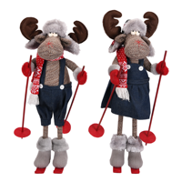 Peluche Élan de Noël de 50 cm pour la décoration de table, Poupée Festive pour Vitrine Hivernale, Vente Directe Usine