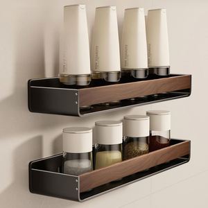 Wall Mounted Rust Resistant Modern Metal Bathroom & Kitchen Storage <b>Rack</b> and Holder - Product Image 2