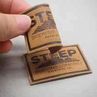 Fabricant d'étiquettes pour vêtements en jean, patchs en cuir véritable embossé avec logo personnalisé pour chapeau