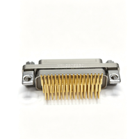 Mini connecteur d'aviation rectangulaire J30J-51TJW-J, connecteur mâle à souder 51 broches avec clip de câble de type J