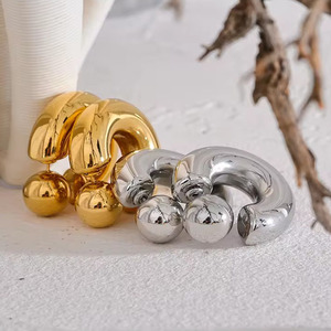 Pendientes de Plata 925, Estilo Viral en Redes Sociales, Joyería de Lujo para Atuendos Profesionales, Acabado en Acero Antiguo - Product Image 2