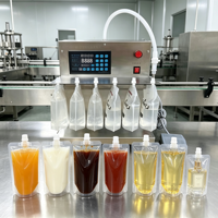 Machine de remplissage semi-automatique réglable de haute précision pour sachets souples à bec verseur en acier inoxydable pour boissons