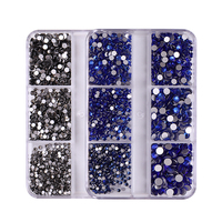 Usine en gros couleur rond Ab cristal ongles strass 3D paillettes diamant Nail Art décorations pierres