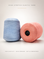 Fil de polyester Spandex teint à âme en filé, haute ténacité, qualité uniforme, technique OE, torsion personnalisée pour tricotage et tissage de chaussettes