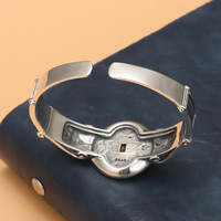 Bracelets et joncs en argent sterling 925 massif pour hommes, style rétro punk, locomotive, bague pour hommes, feuille pour hommes, bijoux masculins