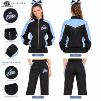 Ensemble de réchauffement pour filles, veste et pantalon de cheerleading personnalisés, survêtement d'entraînement d'équipe, tenue de danse, vêtements de sport