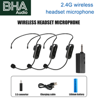 Casque BHA RM103 2.4G avec 3 microphones, batterie au lithium rechargeable pour enseignants, guides touristiques, prix de gros d'usine, logo OEM