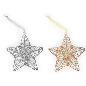 Estrella colgante del Festival de Navidad para adornos navideños Estrella colgante de Navidad forjada de hierro de alta calidad para interiores y exteriores - Product Image 1
