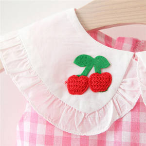 Vestido Casual para Niñas Pequeñas 100% Algodón al por Mayor con Estampado de Cerezas, Compre Directamente de Fábrica en China a Precio de Fábrica - Product Image 4