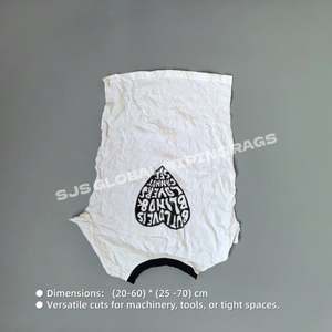 ผ้าเช็ดทำความสะอาดสีขาวพิมพ์ลาย ผ้าฝ้ายคุณภาพสูง ผ้าทำความสะอาดสำหรับอุตสาหกรรม ผ้าเช็ดทำความสะอาดจากผ้าฝ้าย - Product Image 3