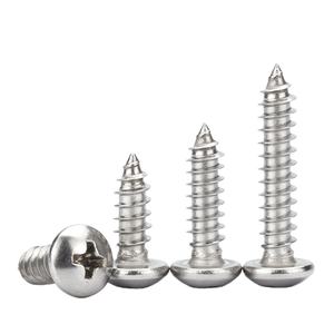 Vis autotaraudeuses DIN 7981 personnalisables à tête cylindrique croisée à filetage M3 Longueurs 10mm Oxyde noir M3M6M5M4 Tailles pour métrique lisse - Product Image 1