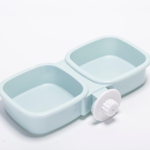 Comedero Doble Colgante para Jaula, Antiderrames, de Plástico, para Mascotas Pequeñas, Cachorros y Gatitos - Product Image 3