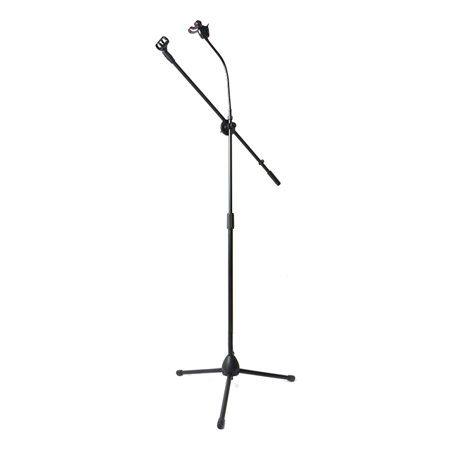 SJ09 Telescopic Sturdy Tripod for Phone Selfie & Live Streaming Mobile Phone Stand with Microphone Arm