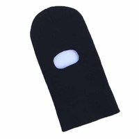 Cagoule de ski unisexe noire en tricot de haute qualité, personnalisable, à un trou, couvre-visage intégral, chaude pour l'hiver, vente en gros