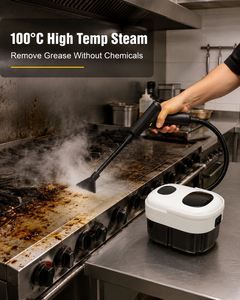 Limpiador a Vapor Comercial OEM ODM de 1500W, 3 BAR, Tanque de 1400ml, Calentamiento en 15s, 3 Velocidades, Limpiador a Vapor Industrial para Fábrica, Cocina, Hotel - Product Image 2