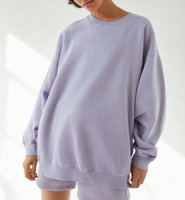 Shorts et sweatshirts à col ras du cou surdimensionnés au design personnalisé avec logo de la marque pour femmes Ensemble de survêtements 2 pièces