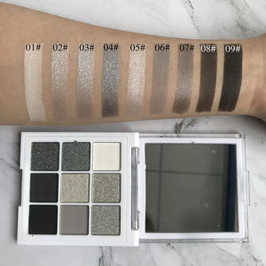 باليت ظلال عيون ساتان مضيء يدوم طويلاً بـ 9 ألوان، مات ولامع، مكياج سموكي، بودرة ملونة مقاومة للماء - Product Image 5