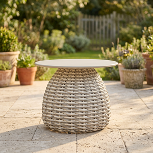 Ensemble de tables d'appoint extérieures en acier résistant aux intempéries pour hôtel, jardin, bord de piscine, villa, terrasse, usage hôtelier, table à manger - Product Image 3