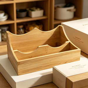 Pot à épices en bambou d'art populaire vietnamien avec couvercle, peint à la main, pour le stockage du sel, du sucre, du café, du thé et des assaisonnements dans la cuisine - Product Image 2
