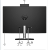 Ordinateurs tout-en-un pour HP ProOne 240 G10 Intel I3-N300 I5-1335U I7-1355U Graphiques intégrés UHD 23,8 pouces Noir
