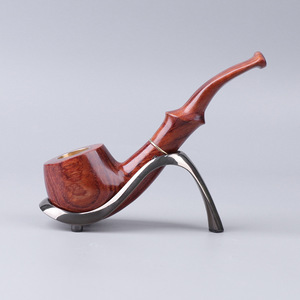 Creative <b>Pipe</b> <b>Stand</b> Single <b>Pipe</b> Holder Bent Type Silver Black Smoking Accessory Independent <b>Pipe</b> Base - Product Image 3