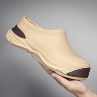 Chaussures de chef pour hommes, chaussures de sport d'été décontractées, noires, en EVA, imperméables, antidérapantes, bottes de travail, chaussures de sécurité résistantes à l'humidité pour la cuisine
