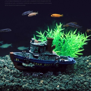 Único bajo el agua creativo antiguo acuario paisaje resina ornamento Camarón escondite jugar hogar pecera decoraciones - Product Image 2