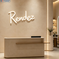 Enseigne lumineuse LED personnalisée SKYSEEN, lettres en acrylique 3D rétroéclairées, signalétique pour salon de beauté, logo mural