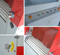 BSF-5545LD + BS-5030X Machine de rétraction automatique pneumatique à tunnel thermique continu en L, à moteur économe en énergie, pour bouteilles, canettes, boîtes et produits alimentaires