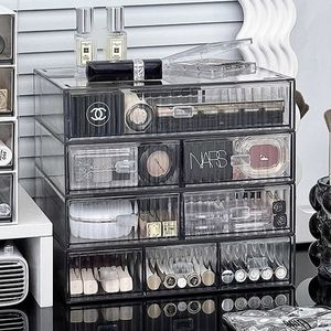 Acrylic Cosmetic Storage Box With <b>Drawers</b> Transparent Dustproof Organizer For <b>Makeup</b> Lipstick Eyeshadow Perfume 18L - Product Image 2