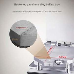 Machine à gaufres électriques professionnelles en acier inoxydable de qualité supérieure pour fruits de mer, coquilles Saint-Jacques et crevettes - Product Image 3