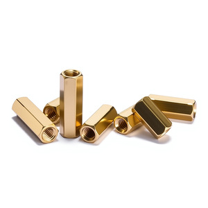 Columna hexagonal de latón de doble paso C3604, métrica, totalmente roscada, de rosca derecha, para monitoreo de seguridad. - Product Image 2