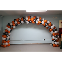 Kit d'arche de ballons auto-gonflables Halloween Crâne Citrouille, Kit de guirlande de ballons en latex auto-gonflants, Décoration de fête