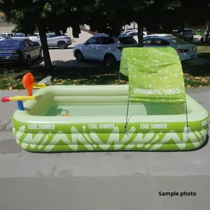 Piscina Inflable de PVC para Niños con Aro de Baloncesto, Pistola de Agua, Sombrilla Multifuncional para Uso en Exteriores, Personalizable - Product Image 1