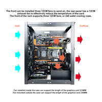 Cadre PC DIY Châssis de Bureau Empilable Banc de Test Ouvert Compatible Cartes Mères ATX MacroATX E-ATX X79 X99
