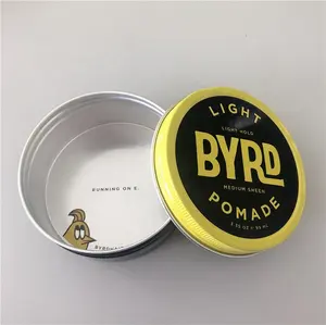 empty pot hair cream container pomade tin jars soap aluminum packaging metal jar pomade tin 150ml