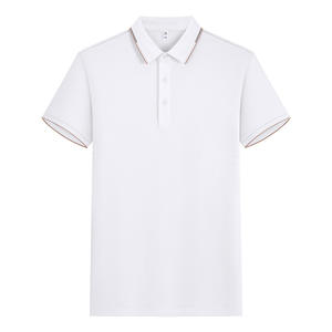 Polos pour hommes de qualité supérieure, doux et respirants, anti-rides, avec logos brodés personnalisés 100% coton pour l'été, t-shirt à manches courtes - Product Image 3