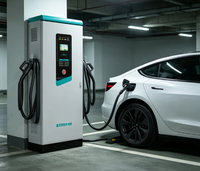 Station de recharge rapide DC 60 kW GBT CCS2 Chademo à montage au sol, contrôle par carte RFID intelligente, double connecteur, modèle CR-3, chargeur public pour véhicules électriques