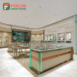 Système de présentation de bijoux de luxe haut de gamme avec finition stratifiée pour comptoir de centre commercial - Product Image 1