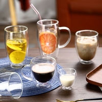 Ensemble de verre 6 pcs tasse à café tasse à double paroi fabricants de tasses à café en verre