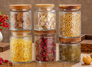 500ml 700ml caffè e tè cucina conservazione degli alimenti <span class=keywords><strong>Vintage</strong></span> barattolo <span class=keywords><strong>di</strong></span> <span class=keywords><strong>vetro</strong></span> ermetico contenitore del barattolo con coperchio in legno - Product Image 2