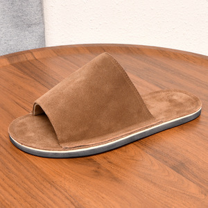Pantuflas de Hombre de Cuero Vacuno de Alta Calidad con una Sola Banda, para Verano, Hogar y Exteriores, Antideslizantes, Desodorantes, de Cuero Nubuck, Casuales - Product Image 5
