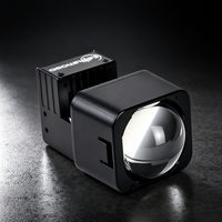 Mini projecteur bi-LED carré de 1,5 pouce avec lentille matricielle pour phare, feux de brouillard et laser cube, pour la rétrofit de motos et de voitures (grille)