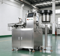 Machine de capsulage automatique de bouteilles en verre en acier inoxydable pour l'industrie chimique et les composants de moteur