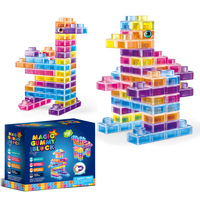 40 Piezas de Bloques de Gel TPE Suaves y Elásticos, Juguetes Sensoriales Apilables, Bloques de Construcción Educativos para Bebés