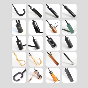 Parapluie pliant automatique manuel portable pour adultes, résistant au vent et aux jours de pluie, en pongee 190T, avec cadre en métal noir et poignée en plastique - Product Image 6