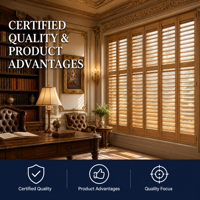Volets de plantation, revêtements de fenêtres sur mesure, fabricant OEM ODM, solutions de vente en gros pour les revendeurs et les projets d'aménagement intérieur